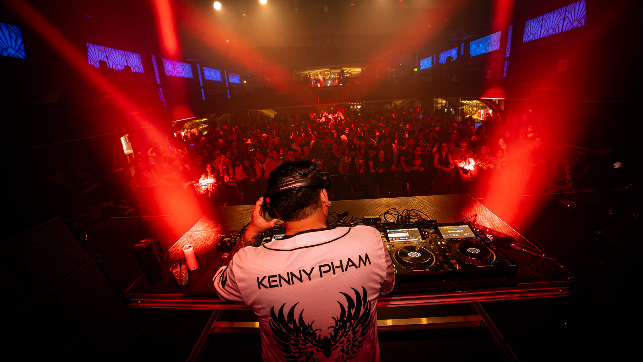 Kenny Pham on stage from behind